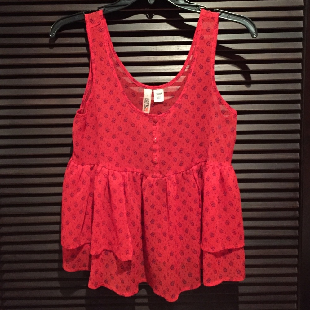 Ruffle Flowy Tank blouse